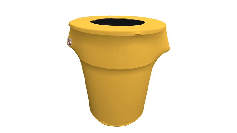 Spandex Trash Can Cover for 44 Gallon – Yellow | Rental