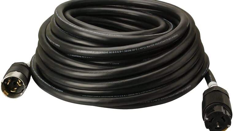 100′ – 6/3 & 8/1 SEOW 50 Amp, 125/250-Volt Outdoor Extension Cord – Black | Rental