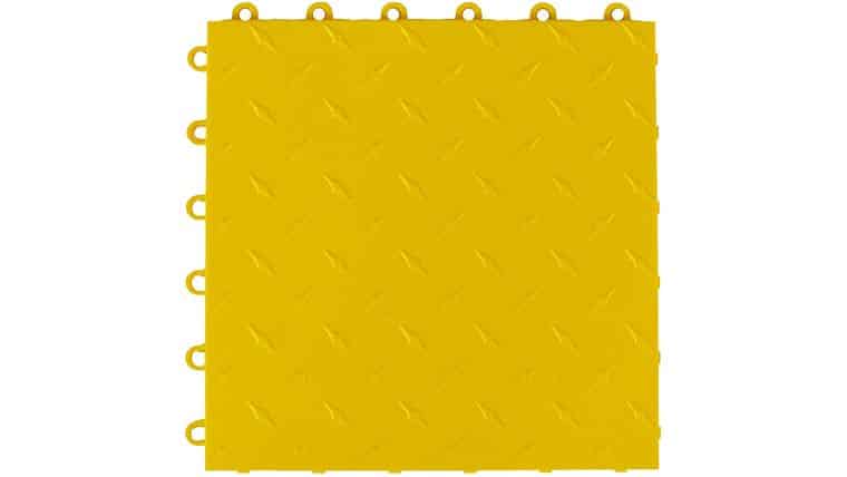 ABS Diamond Garage Floor Tile – 12″ x 12″ Yellow | Rental