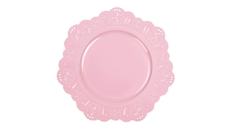 Flower Edge Beach Star Acrylic Charger Plate – Pink | Rental Flower Edge Beach Star Acrylic Charger Plate – Pink | Rental