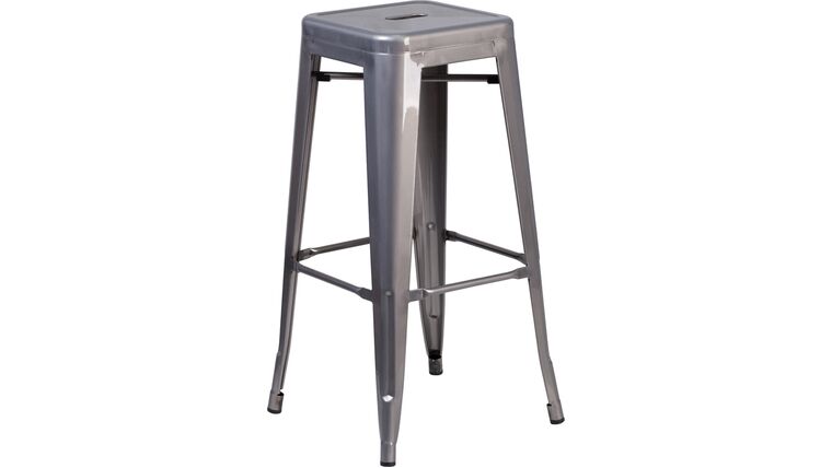Metal Barstool | Gray 30” | Counter Height | Rental