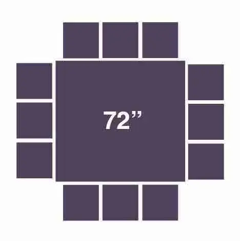 Banquet Table – Wood – Square -72″ – Natural (Seats 8-12) | Rental Banquet Table – Wood – Square -72″ – Natural (Seats 8-12) | Rental