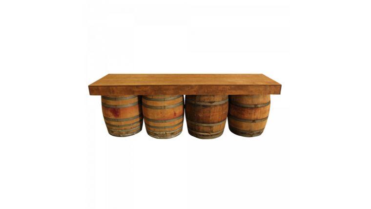 9’ Quad Wine Barrel And Plank Bar Kit | Rental 9’ Quad Wine Barrel And Plank Bar Kit | Rental