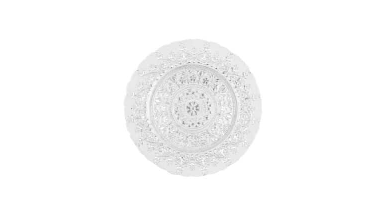 Monaco Glass – Charger Plate – White/Silver | Rental Monaco Glass – Charger Plate – White/Silver | Rental