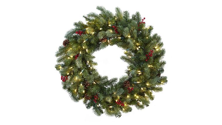 30” Lighted Pine Wreath w/Berries & Pine Cones | Rental 30” Lighted Pine Wreath w/Berries & Pine Cones | Rental