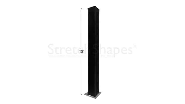10′ Black 12″ Box Spandex Truss Sleeve Cover | Rental 10′ Black 12″ Box Spandex Truss Sleeve Cover | Rental