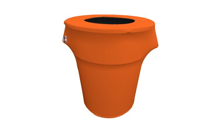 Spandex Trash Can Cover for 44 Gallon – Orange | Rental