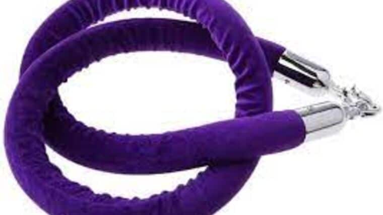 5’ – Purple Velvet Rope Stanchion w/Chrome Hook Kit | Rental 5’ – Purple Velvet Rope Stanchion w/Chrome Hook Kit | Rental