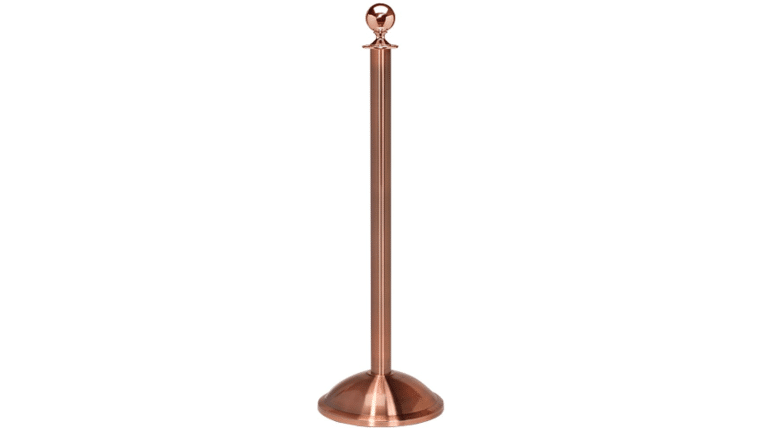 38″ Metal Stanchion Post with Ball Top Rope Hook – Copper | Rental 38″ Metal Stanchion Post with Ball Top Rope Hook – Copper | Rental