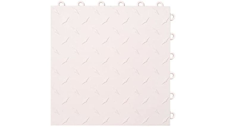ABS Diamond Garage Floor Tile – 12″ x 12″ White | Rental