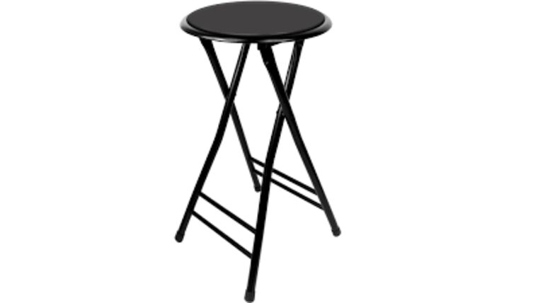 Black Metal Folding Barstool | Rental