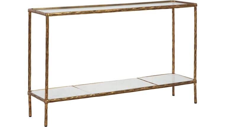 Console Table – Modern Console Sofa Table, Antique Brass Finish | Rental Console Table – Modern Console Sofa Table, Antique Brass Finish | Rental
