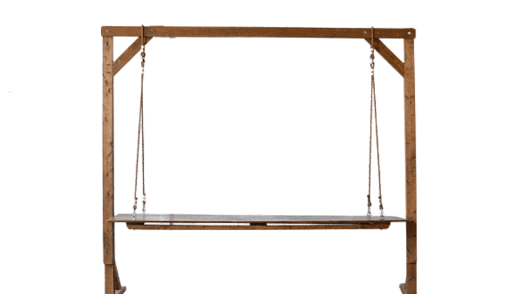 Farm Table | Hanging (Rope Rigging) with 8′ Wooden Truss | Rental Farm Table | Hanging (Rope Rigging) with 8′ Wooden Truss | Rental
