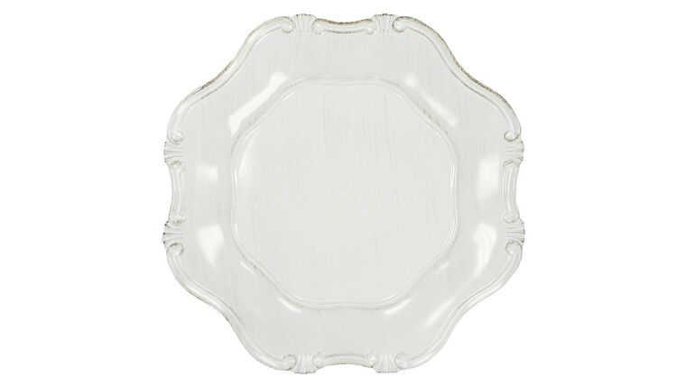 Charger Plate | Acrylic Baroque | Clear | Rental Charger Plate | Acrylic Baroque | Clear | Rental
