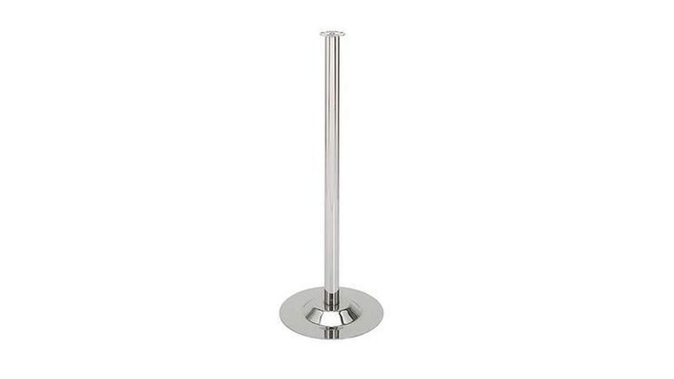 38″ Chrome Finish Metal Stanchion Post with Chrome Flat Top Rope Hook Kit | Rental 38″ Chrome Finish Metal Stanchion Post with Chrome Flat Top Rope Hook Kit | Rental