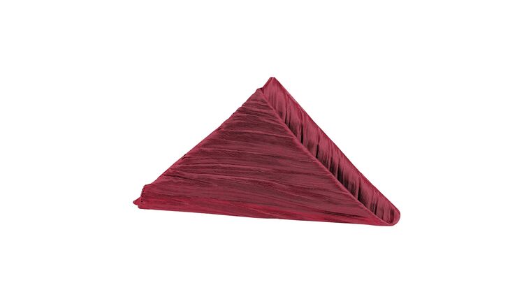 Accordion Crinkle Taffeta Napkin 20″x20″ – Burgundy | Rental