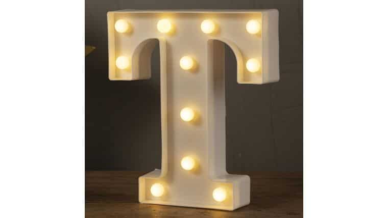LED Marquee Letter | 9″ | T | Rental