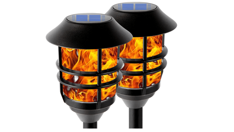 Solar Flame Lights – Solar Lights Outdoor 55″ Tall 100% Metal LED Solar Light Outdoor Torch Waterproof Metal Landscape Lights Heavy Lights Security Path Lights for Garden, Pathway | Rental