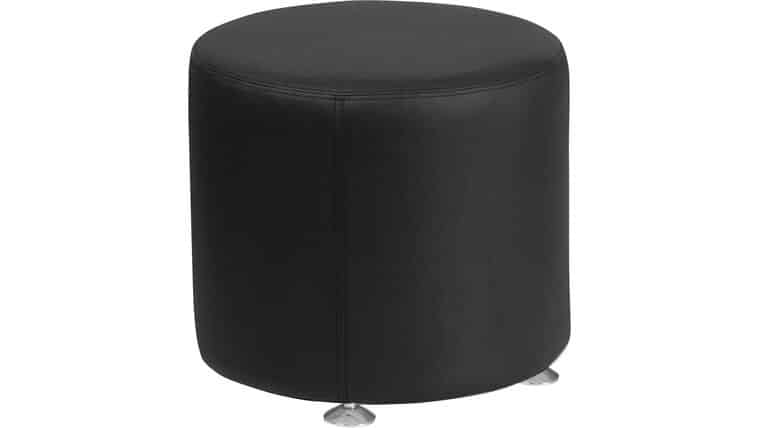 Alon Black 18” Round Ottoman | Rental Alon Black 18” Round Ottoman | Rental
