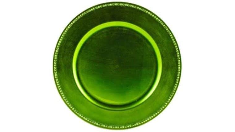 Beaded Acrylic Charger Plate – Lime Green | Rental Beaded Acrylic Charger Plate – Lime Green | Rental