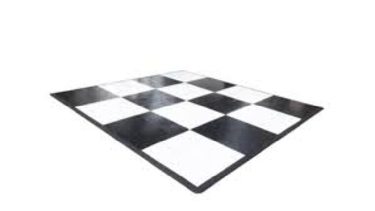 15′ x 18′ Slate White & Slate Black Check Dance Floor | Rental 15′ x 18′ Slate White & Slate Black Check Dance Floor | Rental