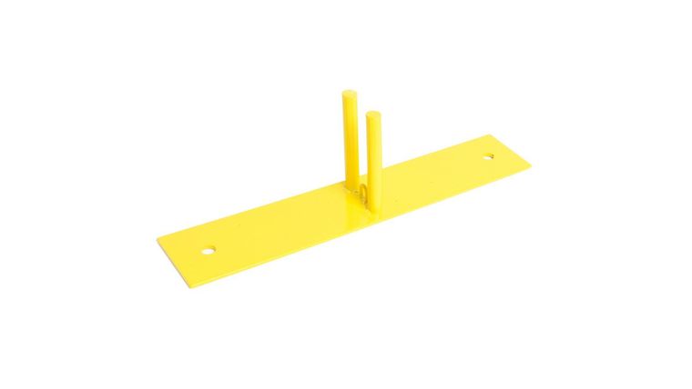 Perimeter Patrol Yellow 23.5 in. L x 4.75 in. W x 6.75 in. H Powder-Coated Steel Ground Base for Temporary Fencing Rental | Rental Perimeter Patrol Yellow 23.5 in. L x 4.75 in. W x 6.75 in. H Powder-Coated Steel Ground Base for Temporary Fencing Rental | Rental