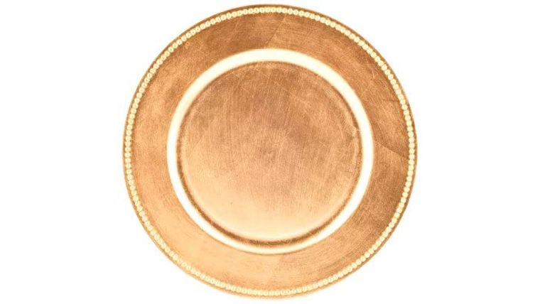 Beaded Acrylic Charger Plate – Gold | Rental Beaded Acrylic Charger Plate – Gold | Rental
