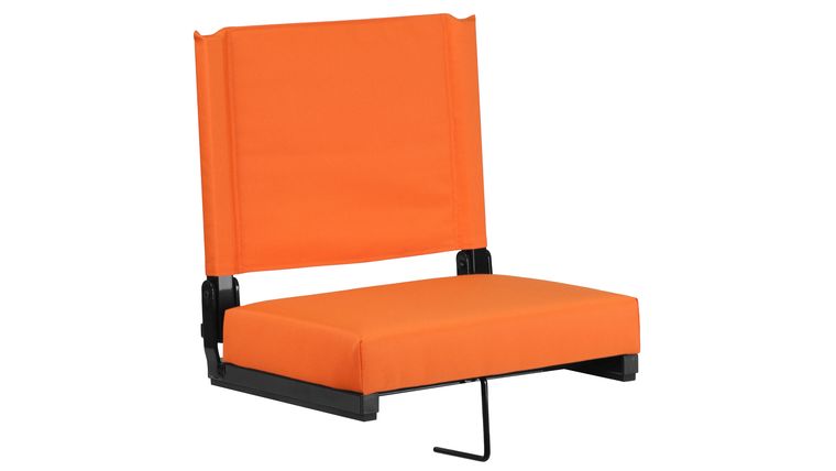 Bleacher Seat – Orange Grandstand Comfort Seats by Flash with Ultra-Padded Seat | Rental Bleacher Seat – Orange Grandstand Comfort Seats by Flash with Ultra-Padded Seat | Rental