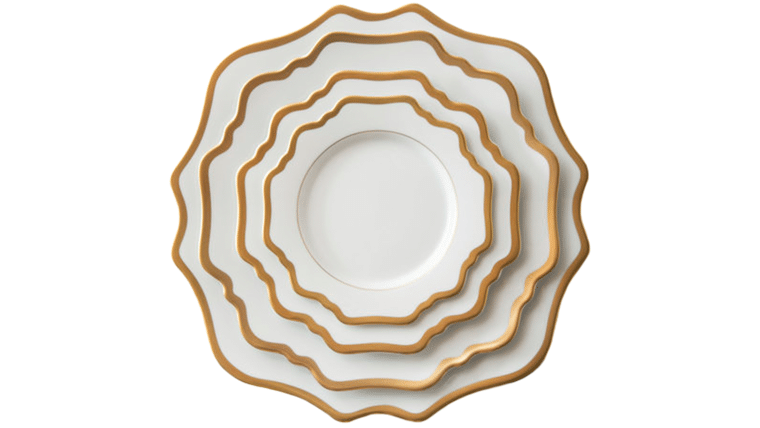 Charger Plate | Casablanca Rose Gold & White | Rental