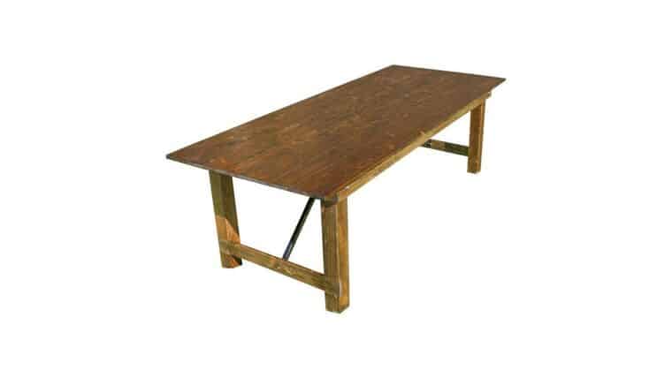Farm Table | 8′ x 40” | Rustic | Rental Farm Table | 8′ x 40” | Rustic | Rental