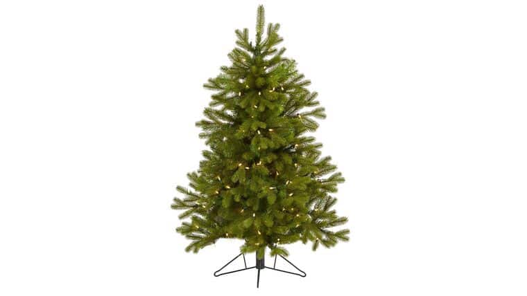 4′ Cambridge Spruce Flat Back Artificial Christmas Tree with 100 Warm White (Multifunction) LED Lights and 221 Bendable Branches | Rental 4′ Cambridge Spruce Flat Back Artificial Christmas Tree with 100 Warm White (Multifunction) LED Lights and 221 Bendable Branches | Rental