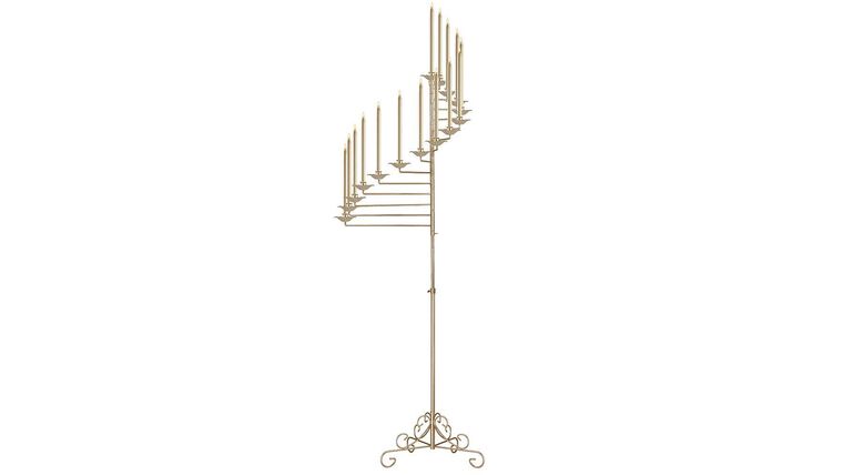 15-Light Spiral Candelabra – Gold | Rental 15-Light Spiral Candelabra – Gold | Rental