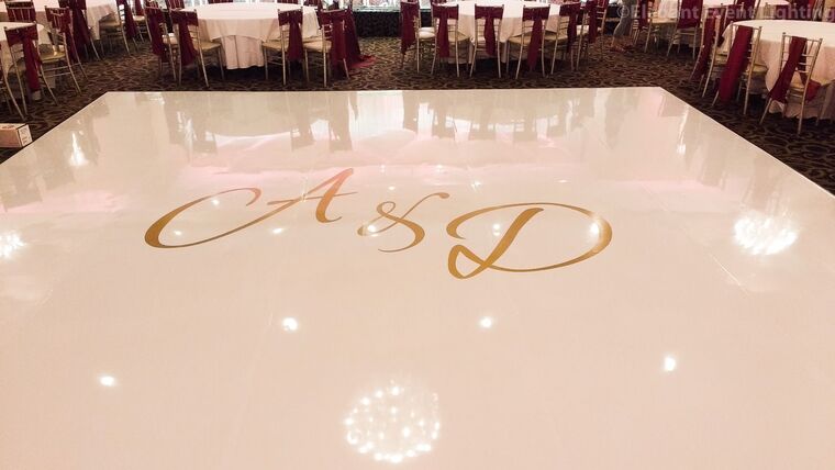 3’x3′ Matte Vinyl Plot Dance Floor Piece – Mono Gram Sticker | Rental