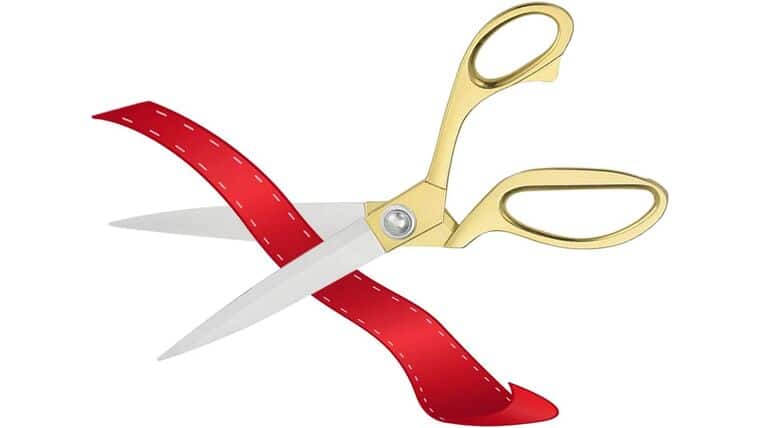 Ribbon Cutting Scissors Giant Scissors Large Scissors for Ribbon Cutting Ceremony Gold Scissors for Ribbon Cutting Professional Scissors for Fabric Heavy Duty Scissors for Cutting Plastic Cardboard | Rental
