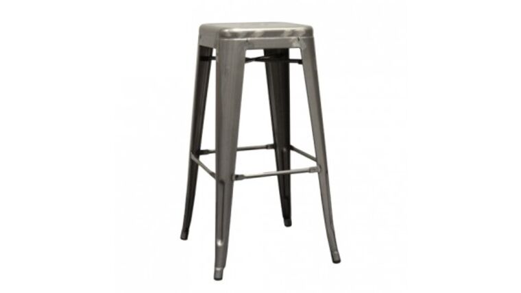 Philia Gun Metal Barstool – Gray | Rental