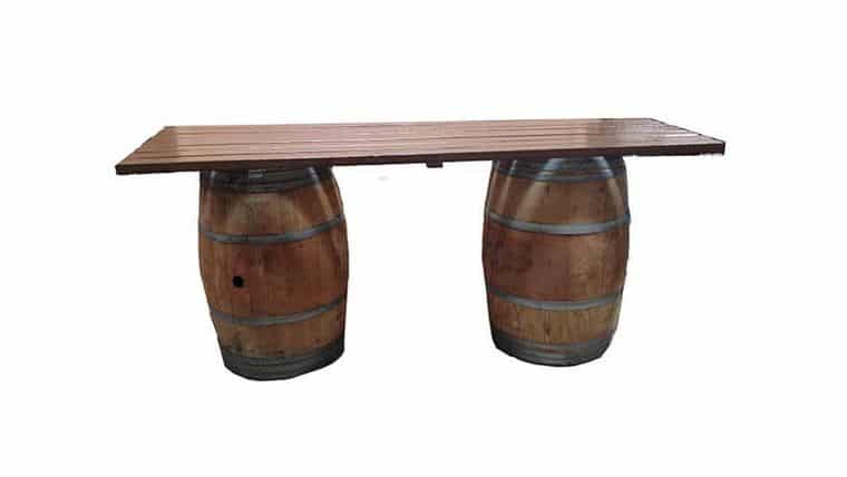 6’ Double Wine Barrel And Plank Bar Kit | Rental 6’ Double Wine Barrel And Plank Bar Kit | Rental