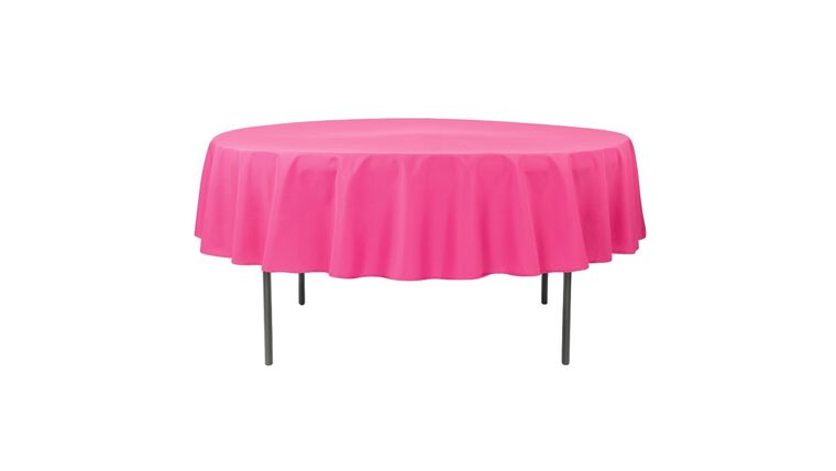 Polyester | 90″ Round Fuchsia Polyester Tablecloth | Rental