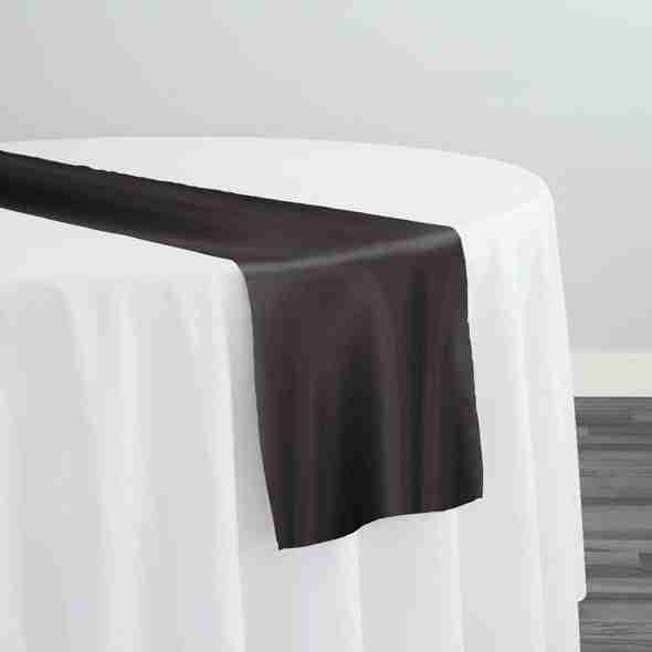 Lamour (Dull) Satin Table Runner in Gray 1665 | Rental Lamour (Dull) Satin Table Runner in Gray 1665 | Rental