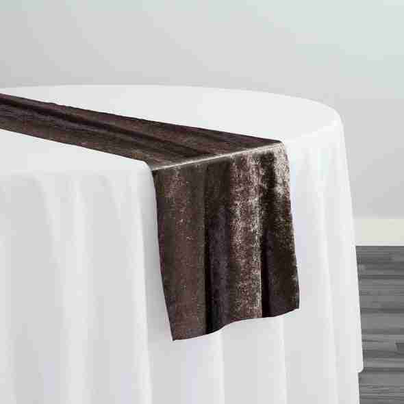 Lush Velvet Table Runner in Chocolate | Rental Lush Velvet Table Runner in Chocolate | Rental