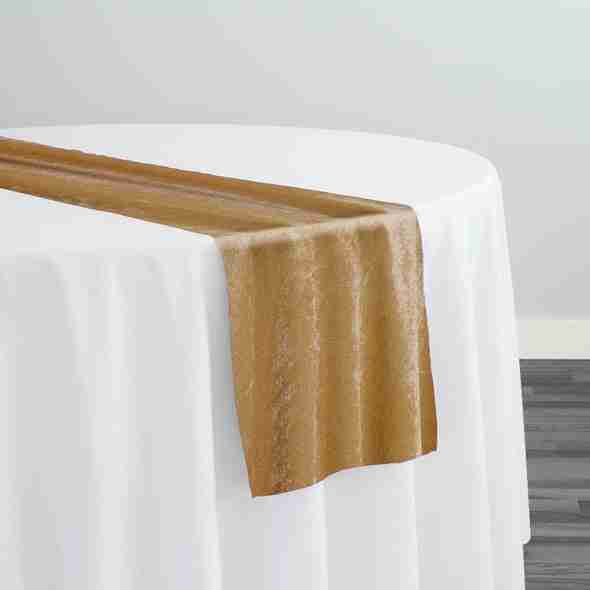 Lush Velvet Table Runner in Gold | Rental Lush Velvet Table Runner in Gold | Rental