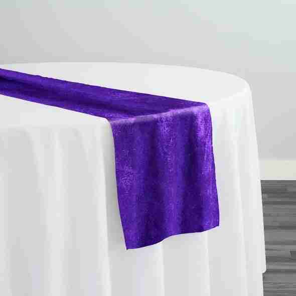 Lush Velvet Table Runner in Purple | Rental Lush Velvet Table Runner in Purple | Rental
