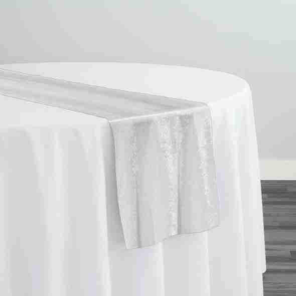 Lush Velvet Table Runner in White | Rental Lush Velvet Table Runner in White | Rental