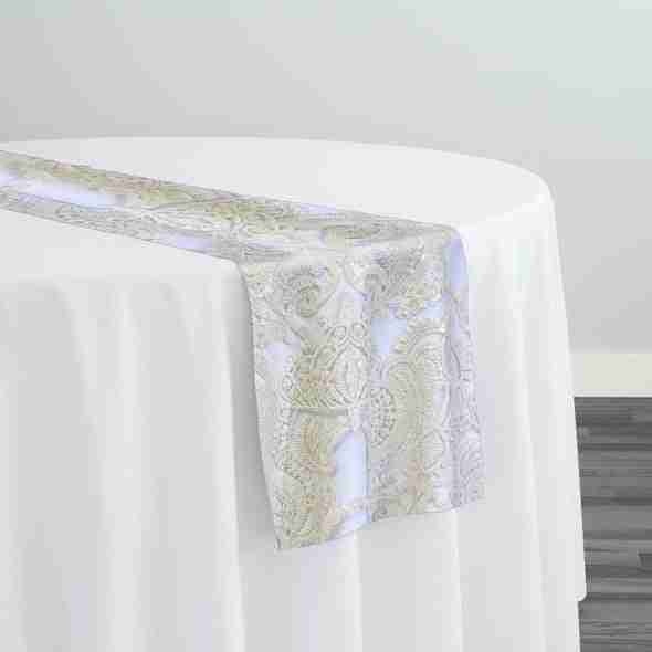 Princess Lace Table Runner in Ivory | Rental
