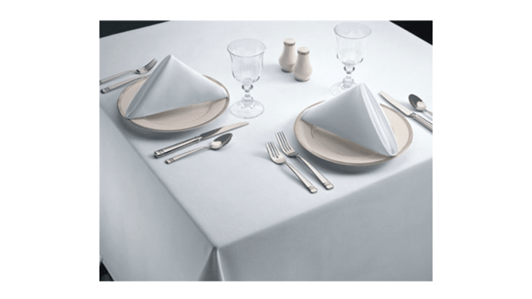 Polyester | 52" x 114" White Polyester Tablecloth | Rental