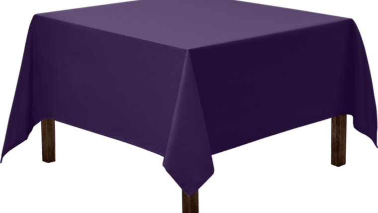 Polyester | Purple | 60" x 120" Rectangle Tablecloth | Rental