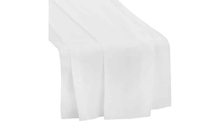 Chiffon Wedding Table Runner 27″x120″ – White | Rental Chiffon Wedding Table Runner 27″x120″ – White | Rental