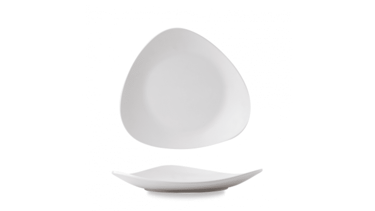 13 3/4″ x 13 3/4″ White Square Plate Melamine | Rental