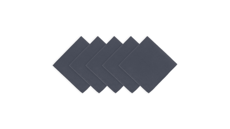Polyester | Stripe Napkin 20″x20″ – Black | Rental
