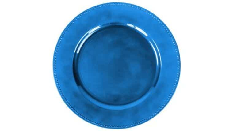 Beaded Acrylic Charger Plate – Royal Blue | Rental Beaded Acrylic Charger Plate – Royal Blue | Rental