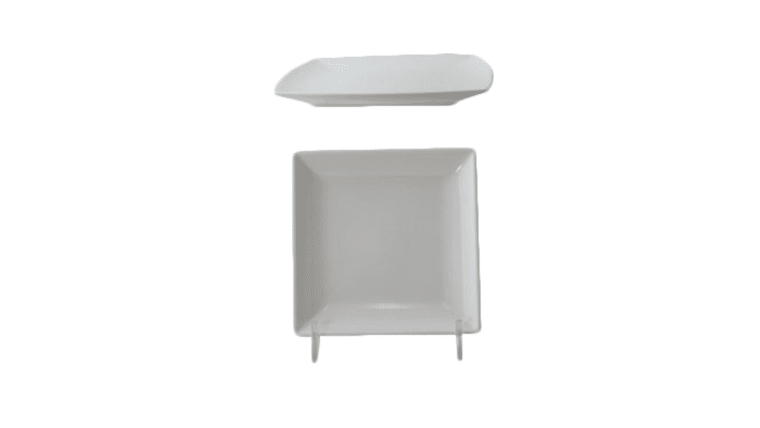 4 1/2″ x 4 1/2″ Square Plate Melamine (White) | Rental